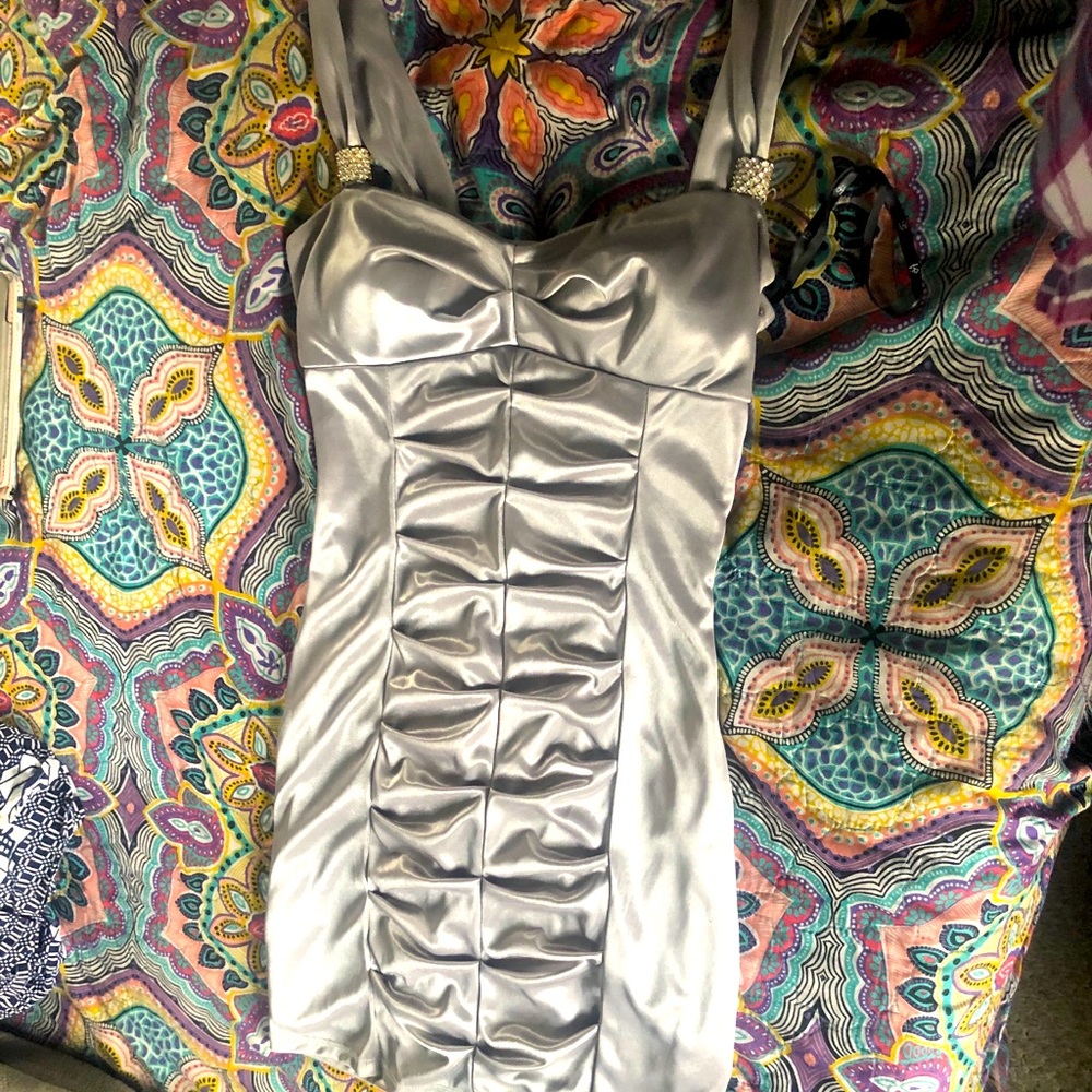 Silver cocktail dress
